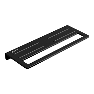 Étagère à serviettes double couche murale, cadre métallique robuste, organisateur de rangement double pour salle de bain avec barre de suspension, sans rouille - Product Image 1