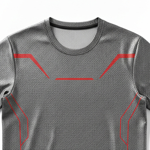 Camiseta de entrenamiento con paneles de malla transpirable, top de running de alta calidad, ropa deportiva de color personalizado, artículo de ropa de gimnasio directo de fábrica - Product Image 5