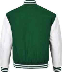 2026 OEM Custom 100% High Quality <b>Waterproof</b> <b>Long</b> Sleeves Varsity <b>Jackets</b> Front Logo Custom White Green Winter <b>Jacket</b> for Sale - Product Image 6
