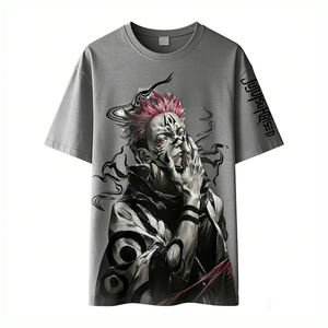 Custom logo Men's Summer <b>Anime</b> Print T-<b>Shirt</b> Sporty Casual Breathable 100% Polyester 220 Grams Short-Sleeve Trendy Fashion - Product Image 3