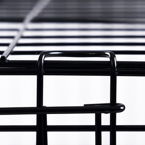 Çift kapı Modern katlanabilir ağır <span class=keywords><strong>Metal</strong></span> köpek kulübesi sandık plastik tepsi ile katlanabilir büyük kapalı/açık kafes - Product Image 5