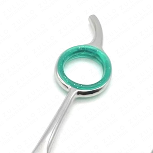 Ciseaux de coiffure de qualité supérieure en acier inoxydable, ciseaux de barbier avec inserts pour doigts en argent amovibles pour les professionnels - Product Image 4