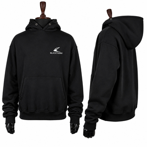 Sudadera con Capucha Bordada con Estampado Digital, Efecto Desgastado, para Otoño, 430 GSM, 100% Algodón - Product Image 2