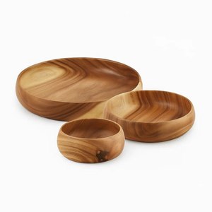 Suministro Directo de Fábrica: Tazón de Ensalada de Madera y Resina, Centro de Mesa Decorativo, Frutero Apto para Lavavajillas, Ideal para Fiestas - Product Image 4