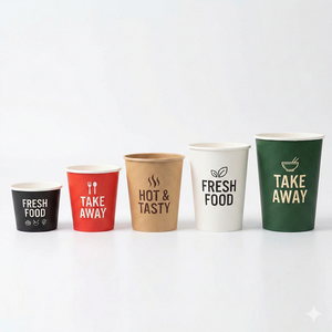 Vaso de Papel de Pared Simple Resistente de 7oz 200ml, Impresión Personalizada, Desechable, para Vendedores de Comida Callejera y Eventos al Aire Libre - Product Image 5