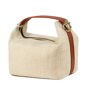 Bolsa de Cosméticos Reutilizable de Yute Natural, Organizador de Maquillaje Ecológico con Cierre - Product Image 1