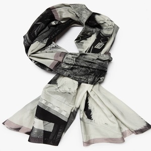 Customized Argyle <b>Leaf</b> Polka Dot Scarf Design Logo Printed Polyester Square Bandana Shawl Digital Print Summer - Product Image 6