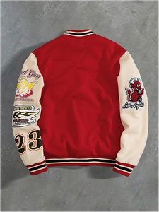 Chaqueta Universitaria New York Empire State Mustangs, Chaqueta Bomber con Cuello Redondo y Ribete en Contraste, Logotipo de NY Bordado, Estilo Clásico para Adultos - Product Image 5