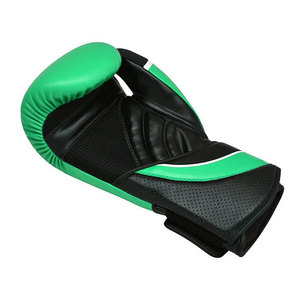 Gants d'entraînement de boxe en PU vert avec fermeture Velcro, maille respirante pour adultes, fermeture auto-agrippante en maille respirante - Product Image 4