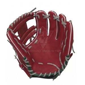 Guantes de béisbol de malla transpirable y cuero, ajustables para jóvenes y adultos, ideales para partidos de béisbol al aire libre. - Product Image 4