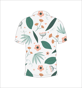 เสื้อโปโลพิมพ์ลายทรอปิคอลแบบกำหนดเอง แขนสั้น สวมใส่สบาย เหมาะสำหรับกอล์ฟ เทนนิส ชุดทีมฤดูร้อน - Product Image 3