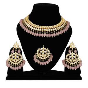 ชุดสร้อยคอทองชุบอัลลอยประดับเพทายสุดหรู พร้อมต่างหูเข้าชุด สำหรับงานหมั้น งานแต่งงาน และงานเฉลิมฉลองต่างๆ - Product Image 1