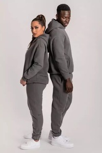 Conjunto de Chándal con Capucha de Algodón Grueso OEM ODM, Pantalones Deportivos con Cordón, Ropa Deportiva Casual de Invierno, Marca Personalizada - Product Image 1