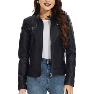 Chaqueta de Cuero para Mujer Hecha en Pakistán con Materiales de Alta Calidad, Ropa de Exterior para Mujer - Product Image 1