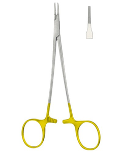 Portaagujas Dentales para Dentistas, 12, 14, 16, Mango Dorado Ergonómico, Pinza Manual para Agujas TC, Acero Inoxidable, Autoclavable, Quirúrgico - Product Image 5