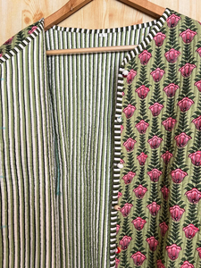 Edredón Acolchado Hecho a Mano en India, 100% Algodón Ecológico, Antiarrugas, Transpirable, de Secado Rápido, con Estampado Digital y Bolsillo Frontal, para Otoño/Invierno - Product Image 5