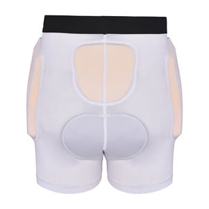 Pantalones Cortos Acolchados de Alta Calidad para Motociclismo, Color Blanco, con Protección Interior Elástica para Snowboard - Product Image 3