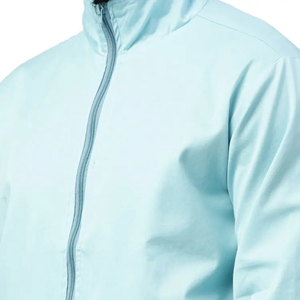 Chaqueta de mezclilla de alta calidad, única, de talla grande, con logo de empresa impreso, personalizada, con lavado ácido y efecto desgastado. - Product Image 2