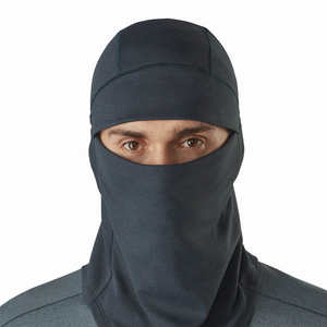 Masque facial balaclava rayé multicolore au design tendance, 100 % polyester tricoté, couvre-visage complet, couleurs et logo personnalisables - Product Image 3
