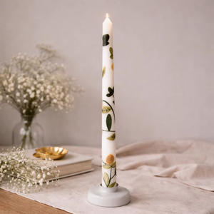 Floral Scented <b>Taper</b> <b>Candles</b>-Elegant <b>Candles</b> for Weddings Holiday Thanksgiving & Diwali Events Soy Wax Art <b>Candles</b> - Product Image 1