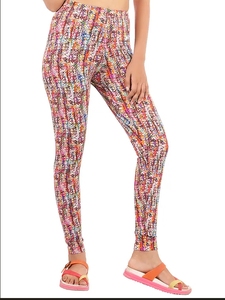 High Waist Full Length Printed Yoga <b>Leggings</b> Women Colorful <b>Pattern</b> Spandex/Nylon Four-Way Stretch Lightweight Elastic Waist - Product Image 3