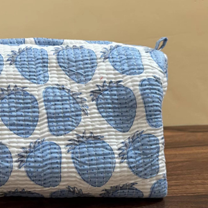 Meilleure Trousse de Maquillage Matelassée en Coton Imprimé à la Main, Organisateur de Cosmétiques de Voyage, Ensemble de 3 Pochettes, Prix de Gros - Product Image 3