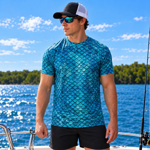 Camisa de Pesca Personalizada de Secado Rápido, Sublimada, Impermeable, con Protección Solar UPF 50, para Agua Salada, 140 g/m², para Minoristas - Product Image 4