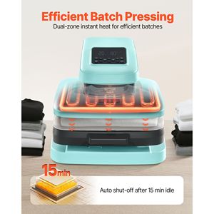 Pressa a Caldo Automatica 15x15 Pollici con Display Digitale, Pressa Rapida per Magliette, Pressione Regolabile, 110V, Rilascio Automatico - Product Image 6