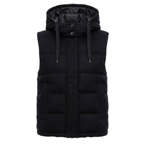 Chaleco Acolchado con Capucha para Hombre, Ropa de Abrigo Informal de Invierno, Cierre de Cremallera Resistente al Viento, 100% Poliéster Transpirable - Product Image 3