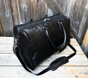 กระเป๋าเดินทางหนังแบบยูนิเซ็กซ์ สไตล์เรโทร ทรงดัฟเฟิล สำหรับวันหยุดสุดสัปดาห์ มีซิป น้ำหนักเบา ความจุขนาดใหญ่ 36-55 ลิตร พกพาสะดวก ทันสมัย - Product Image 4