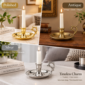 Candelabro de Latón Ornamentado con Asa Decorativa, Portavelas Cónico Hecho a Mano, Centro de Mesa, Decoración de Lujo para el Hogar - Product Image 4