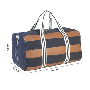 Bolsa de Lona a Rayas con Logotipo Personalizado, Unisex, 20-30L, Cierre de Cremallera, Bolsa de Gimnasio Informal, Asa Suave, Diseño Duradero - Product Image 2