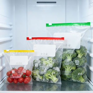 Sacs refermables en PE thermosoudables de qualité alimentaire, durables et étanches, avec fermeture à glissière, pour la conservation des aliments au congélateur - Product Image 6