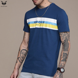 Camisetas de Hombre 100% Algodón, Diseño Personalizado con Logotipo Impreso en Color de Contraste, Último Diseño - Product Image 3