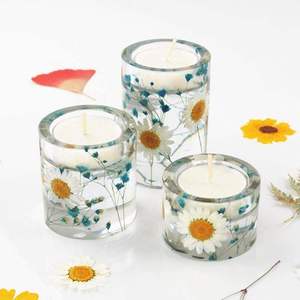 Modern Art Deco Resin Round Candle <b>Holder</b> Set Gold <b>Brass</b> Decorative <b>Candlestick</b> Diwali Wedding Home Decoration - Product Image 3