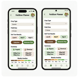 แอปพลิเคชันการเกษตร RoyalCraft Fertilizer Guide คู่มือโภชนาการพืชผลสำหรับ iOS/Android/Mac - Product Image 3