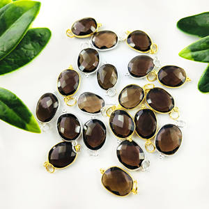 Colgante de cuarzo ahumado de Plata de Ley 925, conjunto de bisel elegante, forma desigual, abalorio de piedras preciosas naturales, colgantes finos principales de diamante - Product Image 4