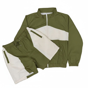 2026 Custom Men's Sets Nylon Windbreaker Polo Shirt 2 Set Cargo Shorts Jogging Suit Men <b>Tshirts</b> Short Set Tracksuit for Men - Product Image 2