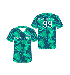 เสื้อเบสบอลแบบซับลิเมชั่นสั่งทำพิเศษ ติดกระดุมเต็มตัว ชุดทีมแบบกำหนดเองได้ ชุดกีฬาผู้ชายระบายอากาศได้ดี เสื้อแห้งเร็ว - Product Image 1