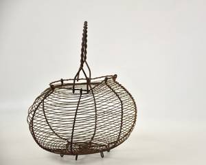 Compact Metal Egg <b>Storage</b> <b>Basket</b>, Space Saving Kitchen Organizer - Product Image 4