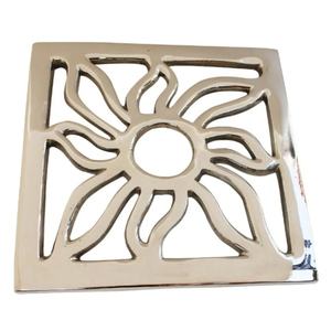Socle carré en aluminium de qualité supérieure avec motif décoratif en volutes, en métal poli, pour protéger les comptoirs de cuisine et les récipients chauds, en promotion - Product Image 4