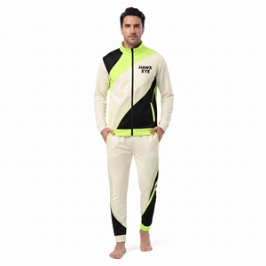 Vêtements pour hommes de haute qualité en gros, 100% polyester, haut à col montant et pantalon de jogging, logo imprimé personnalisé, ensemble de survêtement - Product Image 5