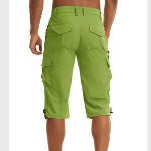 Capri Pant For Men's Summer Multi Pocket Casual Cotton <b>Elastic</b> Capri Pants Tactical Breeches Premium Outdoor <b>Trousers</b> Breathable - Product Image 2