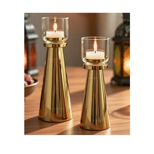 Juego de 2 Portavelas Metálicos Clásicos y Elegantes, Portavelas de Metal con Forma Personalizada, Portavelas Hecho a Mano Más Vendido - Product Image 1