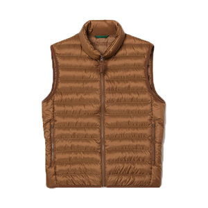 Winter Sleeveless Glossy Puffer Vest <b>Jacket</b> Custom logo Waterproof Bubble Men's Vests With Hoodie - Product Image 4