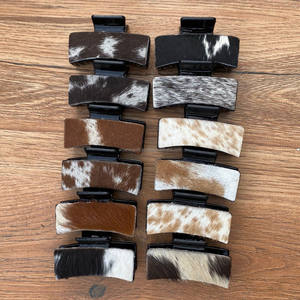 ปิ่นปักผมหนังแท้ใหม่กิ๊บหนีบผมหนังวัวฟอกฝาดแบบตะวันตกกิ๊บหนีบผมหนังสั่งทำของขวัญสำหรับผู้หญิง - Product Image 5