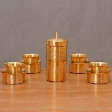 Ensemble de Dabaras en Laiton Premium à Double Niveau, 2 Compartiments, Conception Démontable, Matériaux Sûrs et Portables pour Importateurs d'Articles de Cuisine (Adultes) - Product Image 6