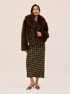 Wholesale <b>Winter</b> Warm Long Furry Vegan Fur Coat Women Faux Fur Jacket Coat Short Style <b>Winter</b> Clothes - Product Image 3