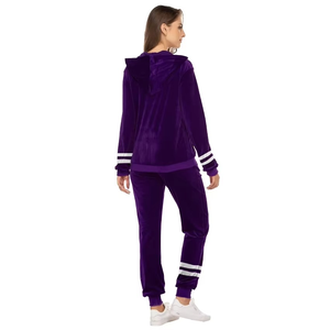 Ensemble de survêtement décontracté pour femme, automne, manches longues, doublure polaire polyester/coton, respirant, pantalon à cordon de serrage, vêtements de détente - Product Image 6