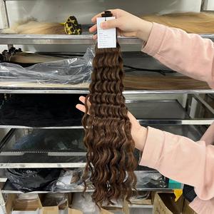 Cabello liso eslavo de ondas profundas, tendencia actual, con puntas súper voluminosas. Cabello 100% humano al por mayor con cutícula alineada. - Product Image 1